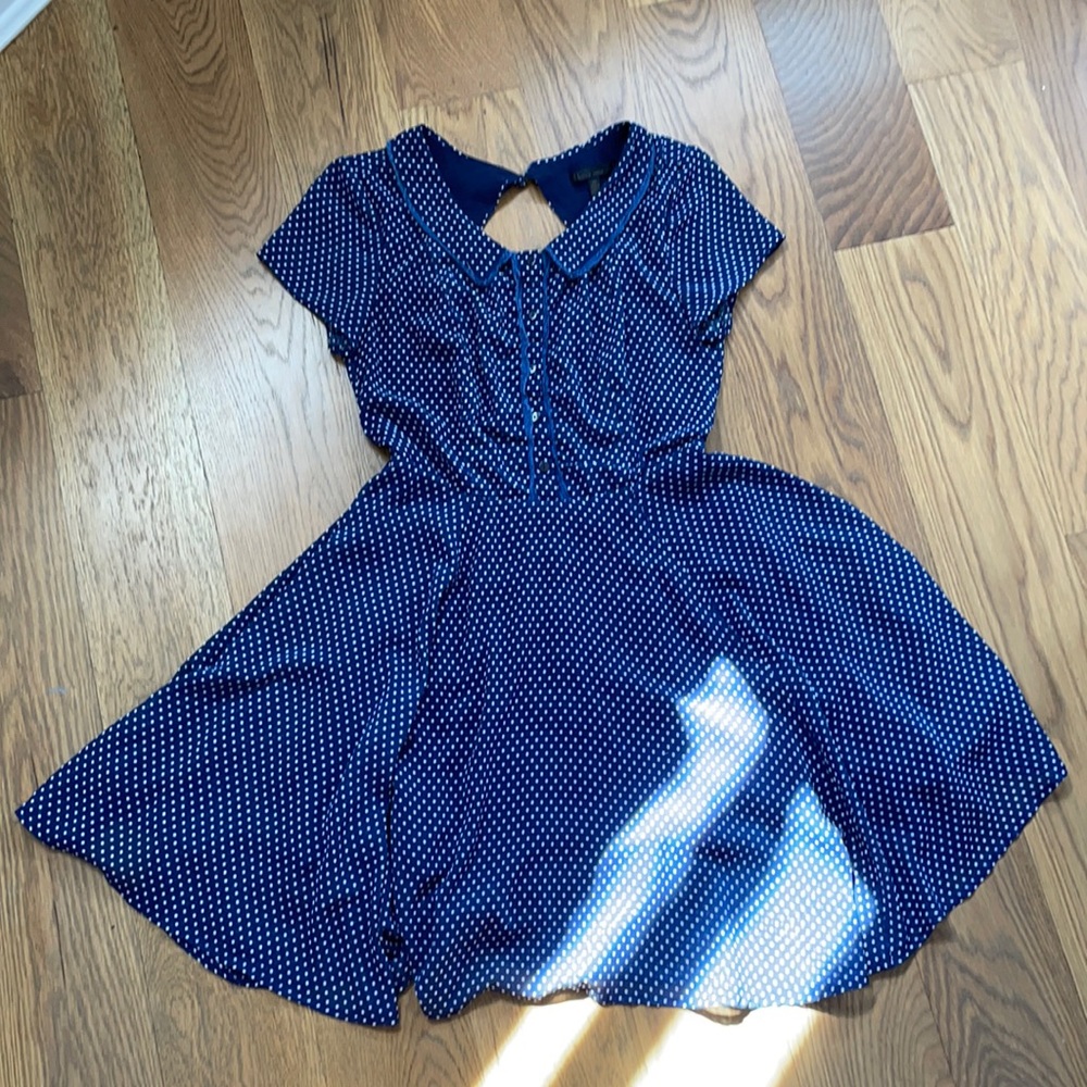 Polka Dot Dress with Open Back